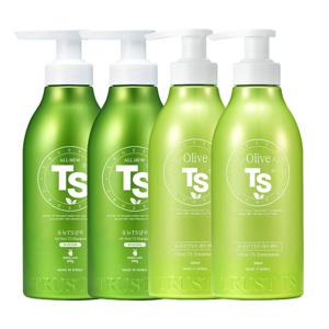 올뉴 TS 샴푸 500g 2개 +  TS 올리브 트리트먼트 500g 2개