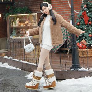 문부츠 25FW 아이콘 크림 시어링 부츠 위스키오프화이트 1402610 MA03