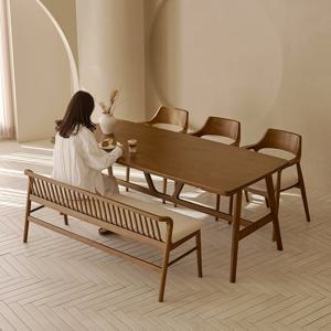 아씨방가구 로만 패브릭 원목 6인용 식탁 (테이블+의자3+벤치1)