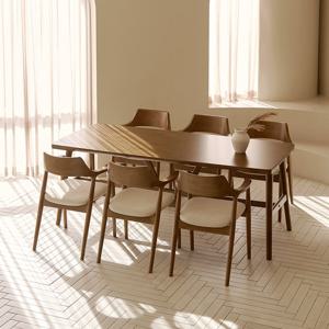 아씨방가구 로만 패브릭 원목 6인용 식탁 (테이블+의자6)