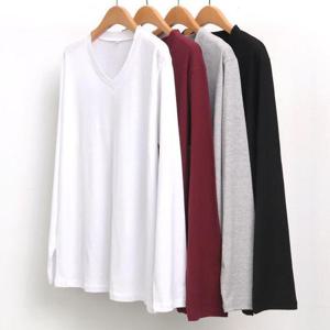 [강물처럼]빅사이즈사랑해요 6799L308 강연브이면긴팔티 WW (107