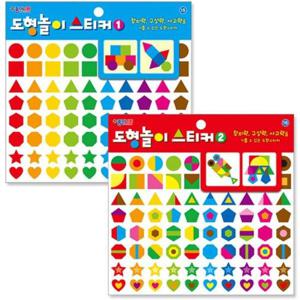 공룡스티커 종이나라 1000 도형놀이스티커 교육용스티커 모양