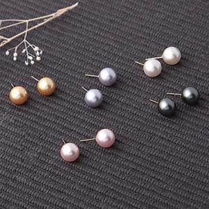 진주주얼리 GOLD 컬러 진주 금 귀걸이 14K 8mm