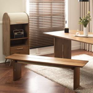 [에보니아] 미사 원목 6인식탁용 확장형 벤치의자(3인)