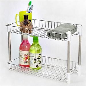 욕실용품 정리대 스텐 사각선반 2단 EW004