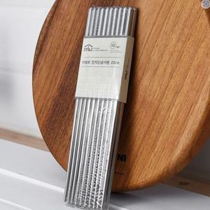 이딜리 스텐 젓가락 이중진공 젓가락 민자 10인 23cm