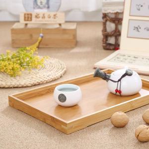 사각 손잡이 우드트레이 카페 대나무 원목 나무 쟁반