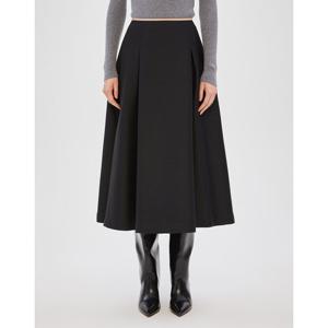 질스튜어트 뉴욕 여성 24FW 스테디셀러 블랙 턱장식 울혼방 플레어스커트 WJSK4D240BK