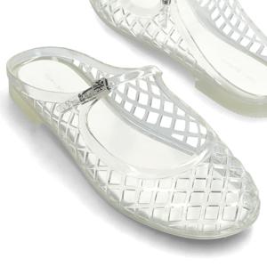 25SS 토리버치 멜로우 메리제인 젤리 플랫 뮬 샌들 163189 100