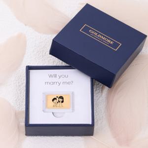 [골드모아] 순금 메시지 미니 골드바 0.5g 24k 프로포즈 결혼기념일 첫돌 생일 생신 진급선물