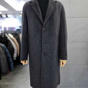 [바쏘]남자 겨울 차콜 울 캐시미어 구스라이너 롱 코트 WSAFZ4CJ