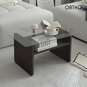 올쏘 우디 멀티 수납 원목 협탁 강화유리 소파 좌식 거실테이블