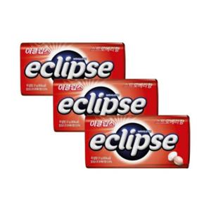 이클립스 스트로베리 34g x 3개 금연사탕 복숭아향 입냄세제거 무설탕 캔디