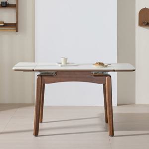 타볼라 알리 무광 통세라믹 원목 접이식 2인용 4인용 확장형 식탁 테이블