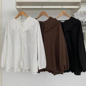 [강물처럼]빅사이즈가을블라우스 S673L409 센시이중카라블라우스