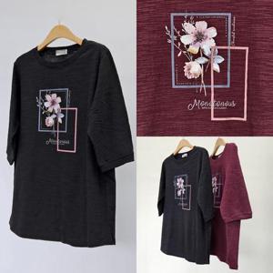 [강물처럼]위쉬몰 OL 마운틴플라워스팽글티(S557H408) 빅사이즈