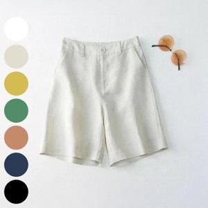 [강물처럼]빅사이즈사랑해요 R141L407 심플이지핏린넨반바지 OS