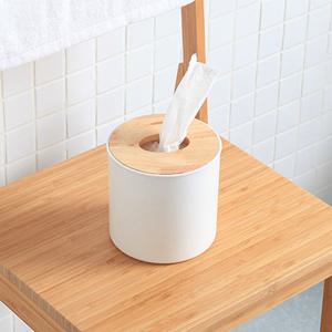 원목 휴지케이스 우드 원형 티슈케이스