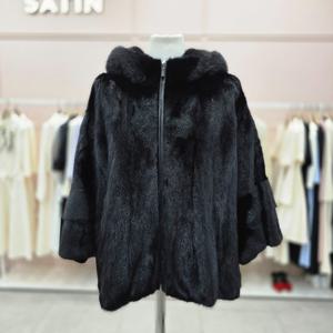 [샤틴]천연모피 풀스킨 집업 밍크코트S254C013A