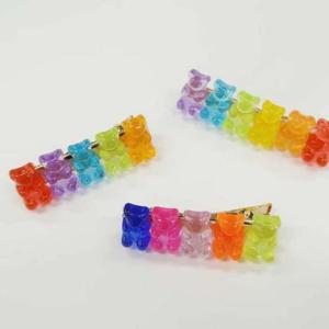 아크릴 7가지색상 곰돌이 앞머리헤어핀(3세트) 앞머리핀 앞머리헤어핀 헤어핀 아기핀 아크릴핀