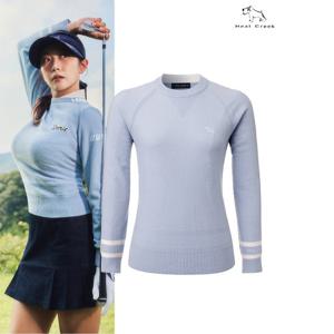 [힐크릭]여성골프웨어 가을니트 캐시혼방 라운드스웨터 1HCSWFU5