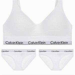 캘빈클라인 Calvin Klein Underwear 여성 모던 코튼 스쿱백 브라+팬티 2장 SET (QF5490-F3787AD-100) 392510