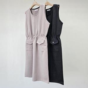 [강물처럼]빅사이즈나시원피스 T252L411 티나라운드민소매원피스