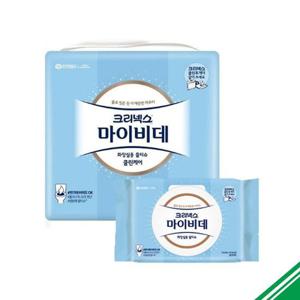 [베스트쇼핑]크리넥스 마이비데 클린케어 화장실용 물티슈 캡형 46매 4입 x2개