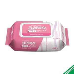 [베스트쇼핑]크리넥스 수앤수 실키소프트 물티슈 캡형 58매 x12개