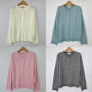 [강물처럼]빅사이즈봄가디건 T893L502 캔디진주라운드가디건 RM