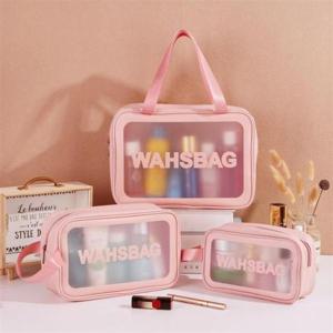 [패션] 마이백 방수 파우치 3종세트 핑크 캐리어파우치