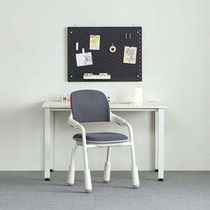 [파트라] 제미니 4LEGS 높이조절 초등학생 책상 의자 샌드블랙