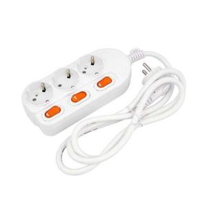 스위치멀티탭 개별접지3구 2호 1.5M 개별전원 문어발