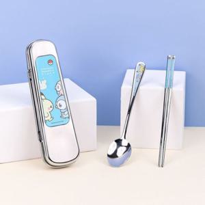 포켓몬 슈퍼클린 올스텐 수저 케이스 3P세트 키즈수저세트 예쁜수저세트 캐릭터수저세트 숟가락젓가락케이