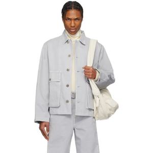 르메르 청자켓 그레이 박시 데님 재킷 251646M177000