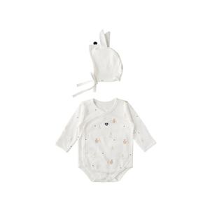밍크뮤HB(WH)프렌즈모달배내바디슈트(35A7004001) 신생아출산선물 유아동내복 모자