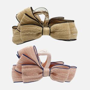 제이로렌 린넨 패브릭 리본 집게핀 H01440