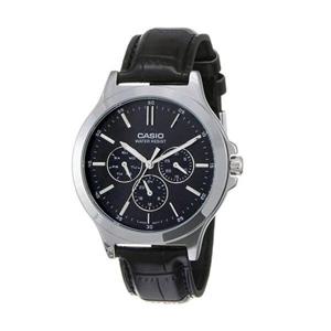 카시오 남성 가죽 손목 시계 MTP-V300L-1A