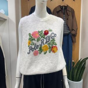 클리지 DP01 꽃 포인트 니트 조끼 CP8WKV11