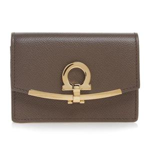 [페라가모] 여성 간치오 스냅 클러저 카드 케이스 22 D198 CARAWAY 0714931