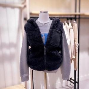 [시에로]SG1JPF653_우븐배색 해리 후드 덤블링 베스트