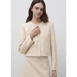 [잇미샤][잇미샤] 라운드넥 트위드 자켓(ITQ2YJK560)_DG