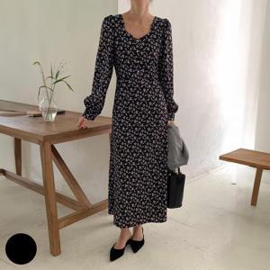 [강물처럼]빅사이즈나염원피스 S875L410 여리핏하트플라워원피스