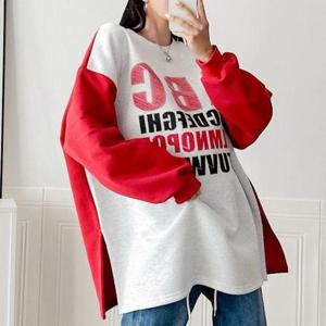 [강물처럼]아이우먼 에이비씨나염박스기모티 MAT557M412 빅사이