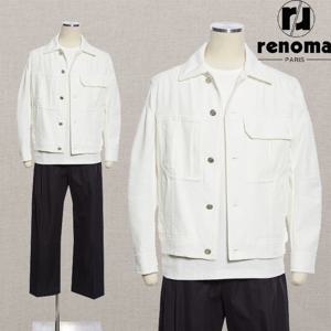 [얼리버드]SS 봄여름 미색 화이트 프리미엄 강연소재 트러커 점퍼 RQMABU06AJD