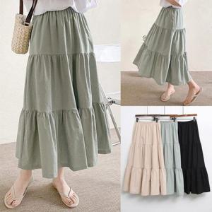 [강물처럼]위쉬몰 YY 삼단주름티어드스커트(X178H602) 빅사이즈