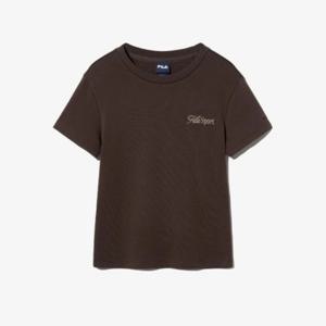 휠라반팔티 TQJ FS2RSH2154F-BRN 스몰로고 그래픽 반팔티