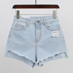 [강물처럼]아이우먼 쿨연청데미지반바지 CAG872M405 빅사이즈 (1