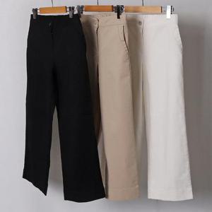 [강물처럼]빅사이즈사랑해요 B985L404 내추럴면밴딩일자팬츠 MD