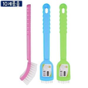 화장실청소솔 사각 색상랜덤 화장실 바닥 청소용 변기솔-약30cm 10p